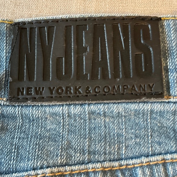 New York & Company Light Blue Flare Jeans - Picture 5 of 5